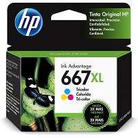 HP 667XL Tri-Color Original Ink Cartridge