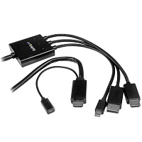 StarTech.com Cable Conversor HDMI, DisplayPort o Mini DisplayPort a HDMI de 2m - Adaptador DP y Mini DP - Adaptador de vídeo