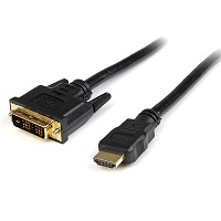 StarTech.com 10ft HDMI to DVI D Adapter Cable - Bi-Directional - HDMI to DVI / DVI to HDMI Adapter for Your Computer Monitor (HDMIDVIMM10)