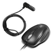 Kit KlipX candado con clave KSD-335 + mouse USB alambrico