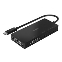Belkin - Adaptador de vídeo - USB-C macho a HD-15 (VGA), DVI-I, HDMI, DisplayPort hembra